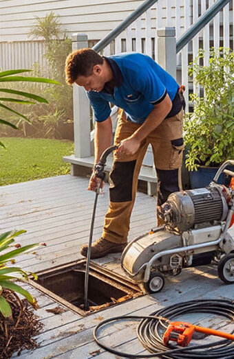 Plumber Drain Auger Use